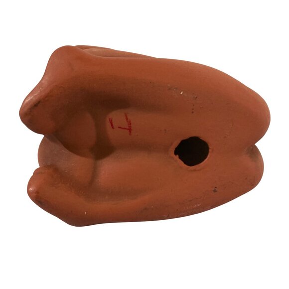 Folk Art Terracotta Lady Of Lilies Figurine Calla Lily - Picture 5 of 7